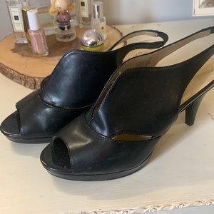 Black heels worn once